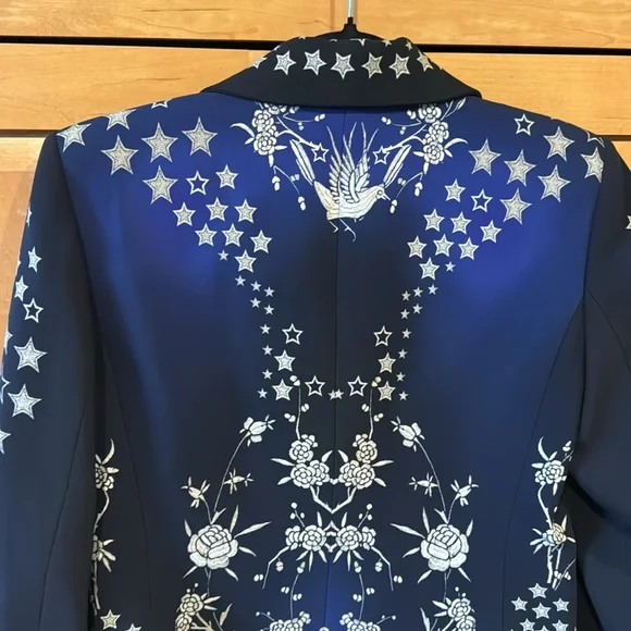 RARE Roberto Cavalli Women's Main Line Star Embellished Blazer Jacket